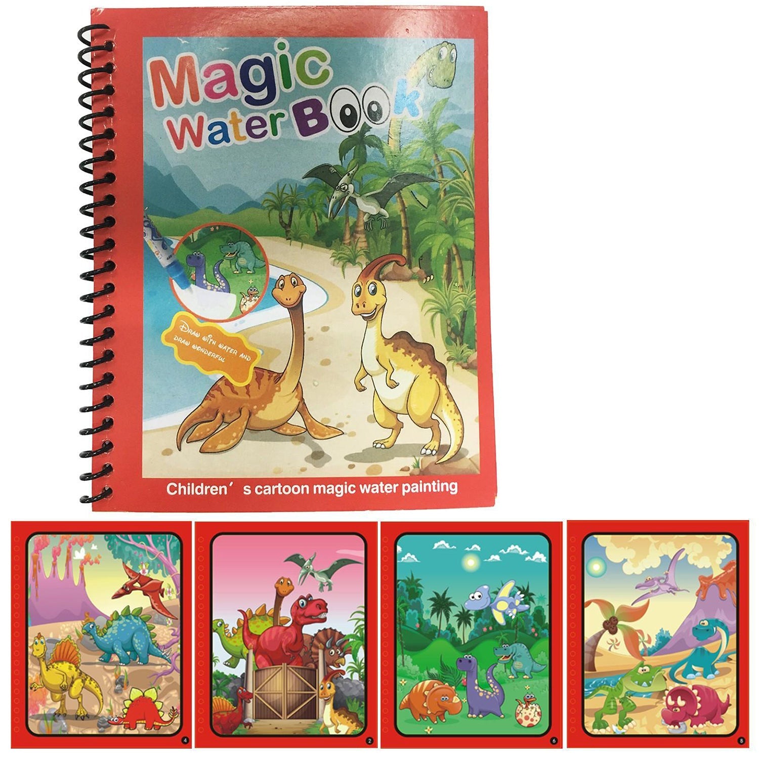 8091 Magic Water Quick Dry Book Water Coloring Book Doodle with Magic Pen Painting Board DeoDap 8091 Magic Water Quick Dry Book Water Coloring Book Doodle with Magic Pen Painting Board DeoDap